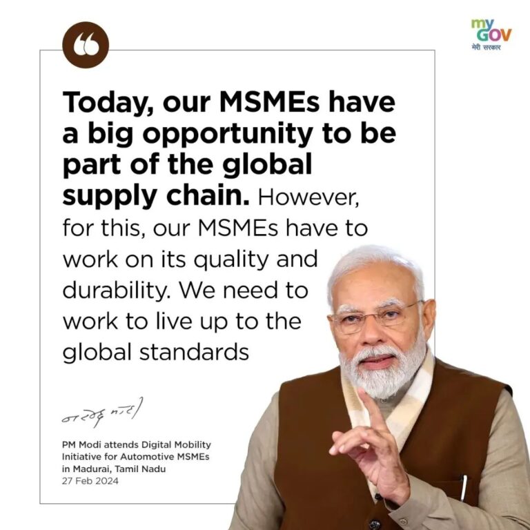 Empowering Auto MSMEs: Highlights from PM Modi’s Address at Digital Mobility Initiative in Madurai, Tamil Nadu