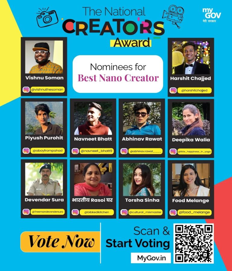 Public Voting for the #NationalCreatorsAward is now LIVE! Let your passion shine…