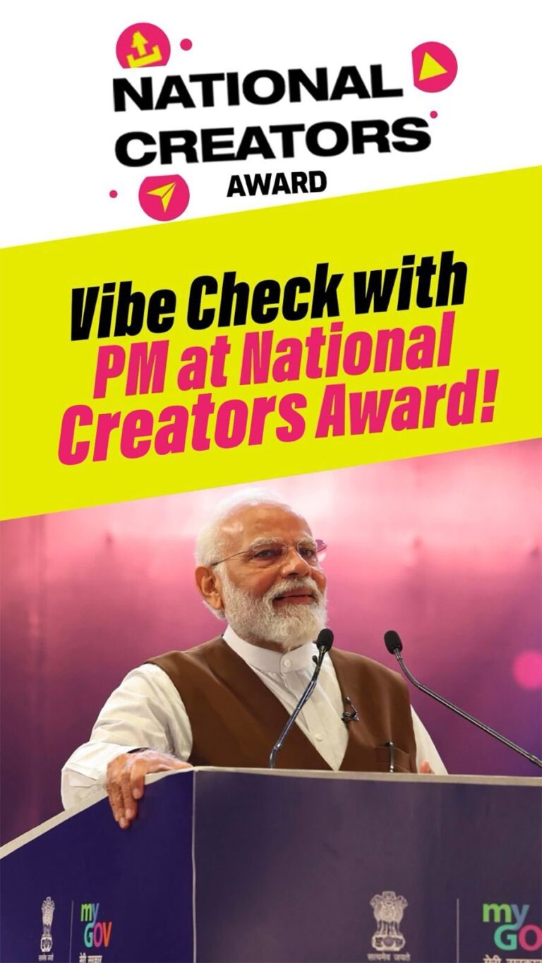 At the #NationalCreatorsAward, PM @narendramodi is proving he’s not just a leade…