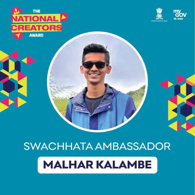 Big congratulations to @kalambemalhar for securing the title of Swachhata Ambass…