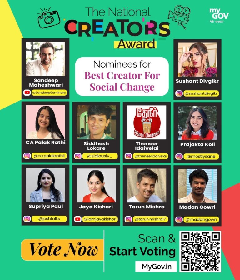 Let’s transform enthusiasm into impact! Public Voting for #NationalCreatorsAward…