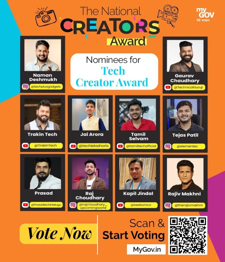 Tech enthusiasts, this is your moment! Public Voting for #NationalCreatorsAward …