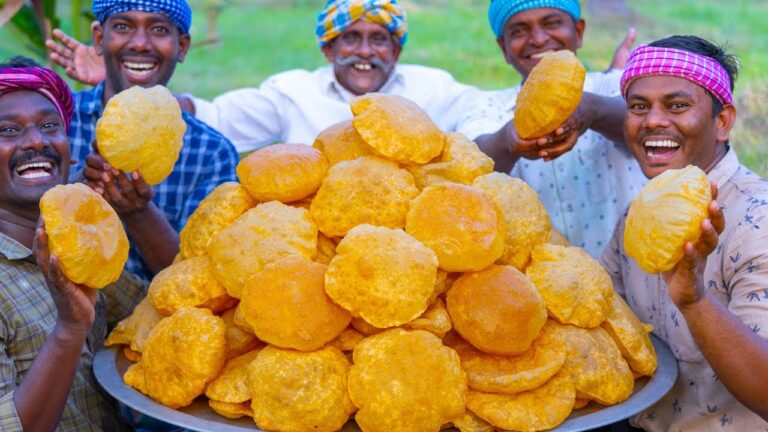 POORI | King Of Poori Recipe | Wheat Poori Recipe Cooking in Village | Crispy Fluffy Puri Recipe