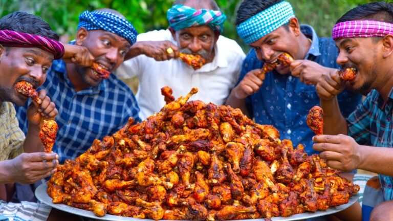 500 CHICKEN LEGS COOKING & EATING | Crispy Fried Chicken legs | Chicken Peri Peri | Chicken Recipe