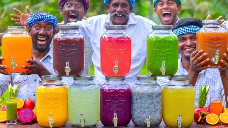 COLORFUL JUICE | 10 VARIETY of Healthy Juices | Summer Health Drink | Natural Refreshing Fresh Juice